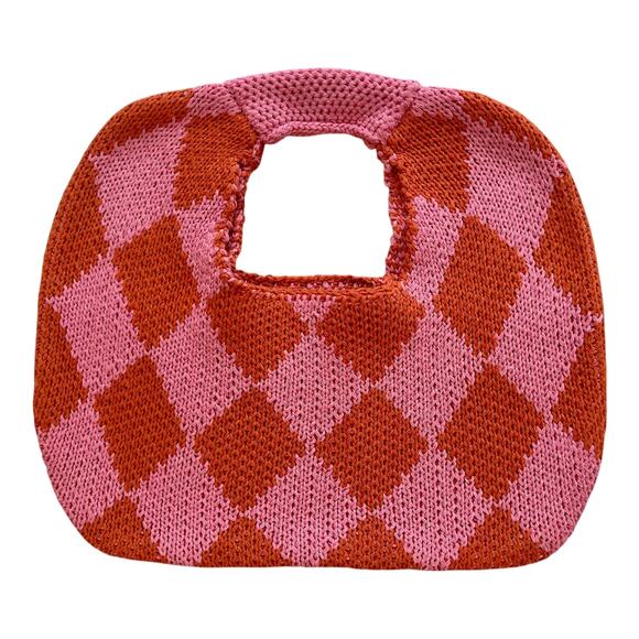 Kopari Geometric Knitted Boho Handbag - Picture 1 of 3